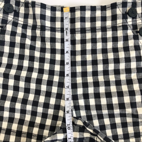 LOFT Nautical High Waist Button Checkered Shorts - Picture 10 of 10